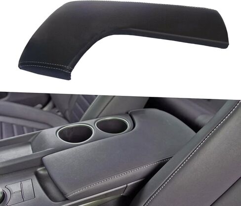 FZJDSD Leather Center Console Lid Armrest Cover Skin Gray Stitch Compatible with Lexus IS200 IS250 IS300 IS350 2014 2015 2016 2017 White Stitching in Saudi Arabia