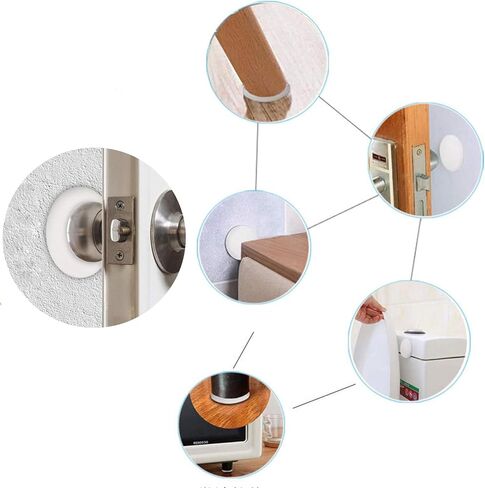 4 PCS - 3.15" Large Silicone Door Stoppers for Wall, Shock Absorbent Wall Guards to Prevent Damage from Door Knobs and Handles in Saudi Arabia