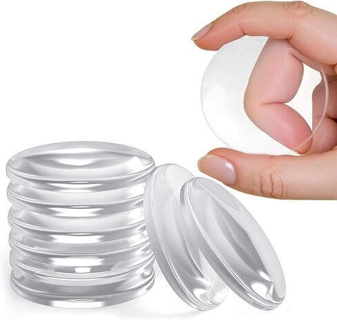 8 Pack Clear Door Stoppers - Self Adhesive & Discreet Door Knob Wall Protector, Shock Absorbent Door Handle Stopper, Transparent Anti-Slam Noise Reduction Pads for Office Doors and Wall Protection in Saudi Arabia