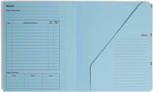 Smead Project Organizer, 10 Pockets, Closed Sides, Preprinted Templates, Reinforced Tabs, Letter Size, Navy/Lake Blue (89200) in Saudi Arabia