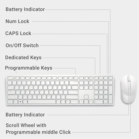 Dell Pro KM5221W Keyboard & Mouse in Kuwait