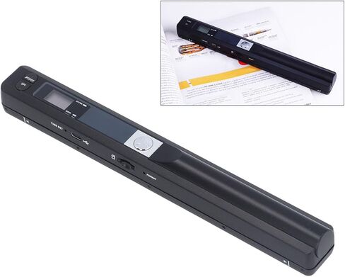 Portable Scanner, 8.27 Inch Photo Scanner for A4 Documents Pictures Receipt in 900 DPI, A4 Color Mobile Handheld Scanning Wand Uploads Images to Computer Via USB Cable (Black) in Saudi Arabia