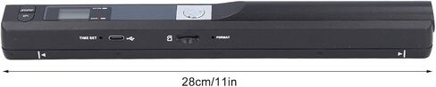 Portable Scanner, 8.27 Inch Photo Scanner for A4 Documents Pictures Receipt in 900 DPI, A4 Color Mobile Handheld Scanning Wand Uploads Images to Computer Via USB Cable (Black) in Saudi Arabia