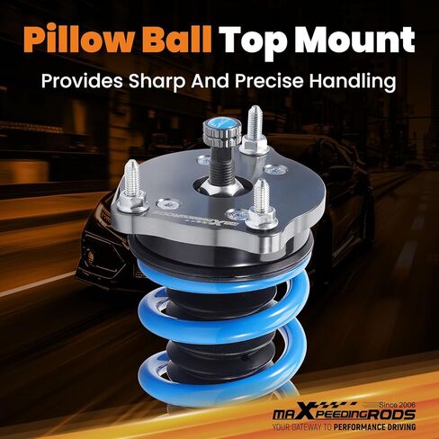 maxpeedingrods Coilover لسيارة Mercedes-Benz E-Class E320 E350 Sedan RWD 2003-2009، طقم تعليق كويلوفيرس قابل للتعديل بـ 24 مستوى، ممتص صدمات قابل للتعديل للارتفاع، مجموعات خفض مطورة T6 باللون الأزرق in Saudi Arabia