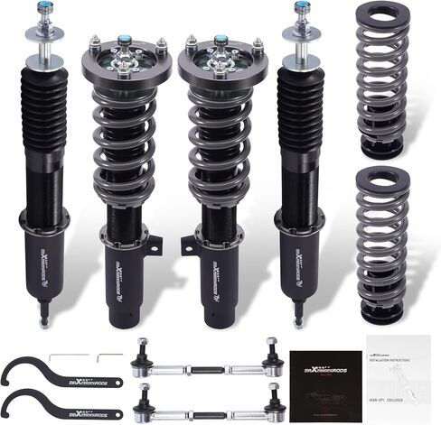 maxpeedingrods Coilover لسيارات BMW 3 E90 2004-2011، لـ E91 2004-2012، لـ E92 2005-2013، لـ E93 2006-2013، طقم تعليق كويلوفيرس قابل للتعديل 24 مستوى، طقم خفض T7 قابل للتعديل in Saudi Arabia
