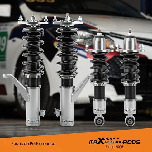 maXpeedingrods Coilovers for Honda Civic Coupe/Sedan 2001-2005, 24 Levels Damper Adjustable Coilovers Suspension Kit, Height Adjustable Shock Absorber Struts, Lowering Kit Grey in Saudi Arabia