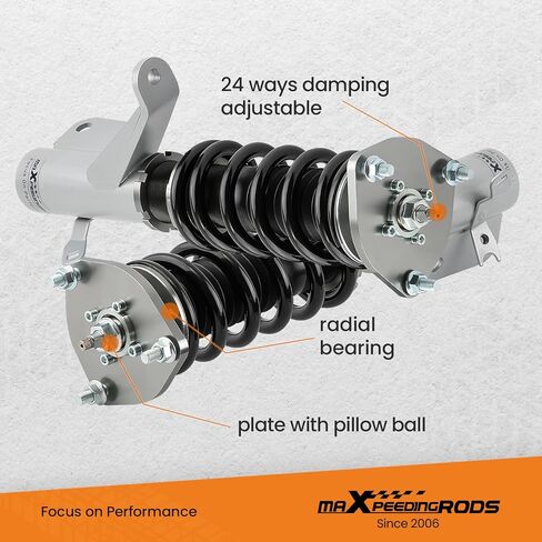 maXpeedingrods Coilovers for Honda Civic Coupe/Sedan 2001-2005, 24 Levels Damper Adjustable Coilovers Suspension Kit, Height Adjustable Shock Absorber Struts, Lowering Kit Grey in Saudi Arabia