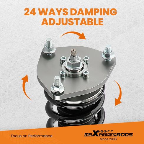 maXpeedingrods Coilovers for Honda Civic Coupe/Sedan 2001-2005, 24 Levels Damper Adjustable Coilovers Suspension Kit, Height Adjustable Shock Absorber Struts, Lowering Kit Grey in Saudi Arabia