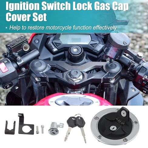 X AUTOHAUX 1 Set Motorcycle Ignition Switch Cylinder Fuel Gas Tank Cap Cover Lock Seat Lock w/ 2 Keys for Kawasaki Z1000SX 2011-2016 for Kawasaki Ninja 1000 ZX6R ZX636 ZX10R Motor Bike Lock in Saudi Arabia
