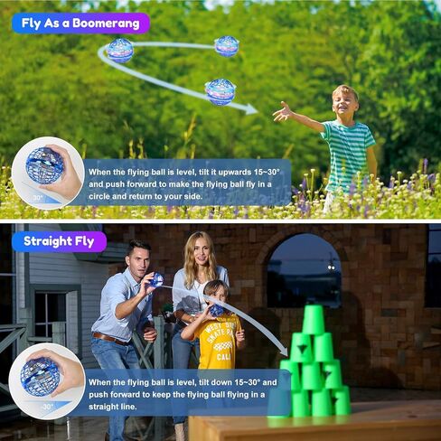 Fly Orb Hover Ball Floating Boomerang Spinner Drone Balls - Cool Toys Gifts for 6-15 Year Old Boys & Girls (Blue) (Blue_01) in Kuwait