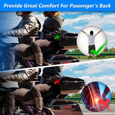 Chopped Trunk Backrest Pad Razor Tour Pack Back Rest Pad Fit for Harley Touring Electra Street Glide Road King FLTRX CVO 2014-2023 in Kuwait