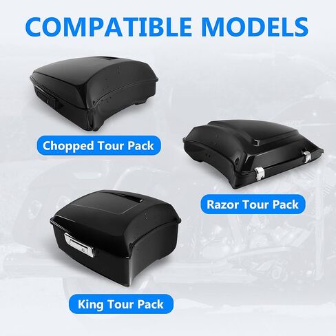 Chopped Trunk Backrest Pad Razor Tour Pack Back Rest Pad Fit for Harley Touring Electra Street Glide Road King FLTRX CVO 2014-2023 in Kuwait