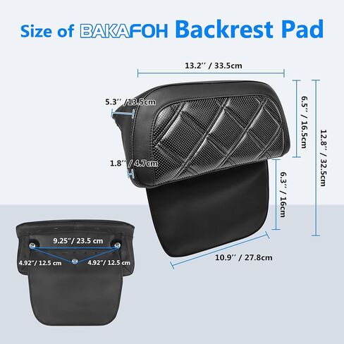 Chopped Trunk Backrest Pad Razor Tour Pack Back Rest Pad Fit for Harley Touring Electra Street Glide Road King FLTRX CVO 2014-2023 in Kuwait