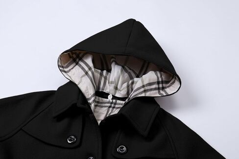 Betusline Girls' Dress Coat, Kids Hoodie Wool Blend Coats Fall Winter Outerwear Peacoat,2-14 Years in Saudi Arabia