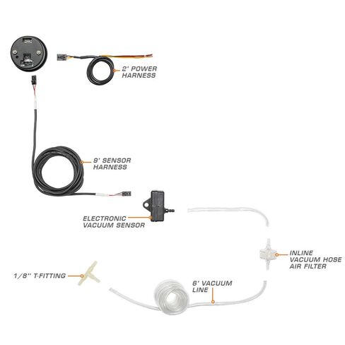 طقم قياس الفراغ الرقمي GlowShift 10 ألوان - يتضمن مستشعر الضغط الإلكتروني - شاشة LED متعددة الألوان - عدسة ملونة - للسيارة والشاحنات - 2-1/16 بوصة (52 مم) in Saudi Arabia