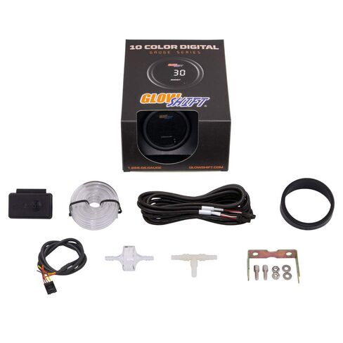 طقم قياس الفراغ الرقمي GlowShift 10 ألوان - يتضمن مستشعر الضغط الإلكتروني - شاشة LED متعددة الألوان - عدسة ملونة - للسيارة والشاحنات - 2-1/16 بوصة (52 مم) in Saudi Arabia