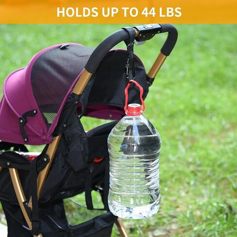 Baby Stroller Hooks Bag Hooks for Hanging Diaper Bags MultiPurpose Hooks for Grocery Shopping Bags Premium Vegan Leather Pram Straps 2 Pcs (BROWN-2) in Kuwait