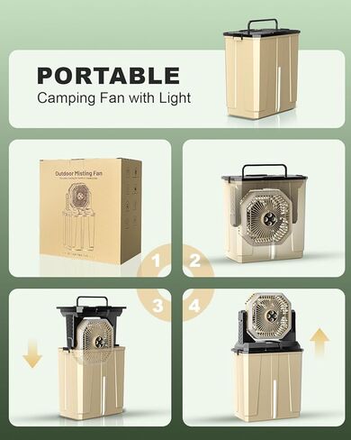 Stroller Fan Rechargeable - Portable Fan for Stroller, Timing Baby Fan, 35H Battery Operated Fan, 3 Speeds Baby Stroller Fan, Rotatable Car Seat Fan, Car Fan for Baby, Clip On Fan with Flexible Tripod in Kuwait