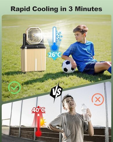 Stroller Fan Rechargeable - Portable Fan for Stroller, Timing Baby Fan, 35H Battery Operated Fan, 3 Speeds Baby Stroller Fan, Rotatable Car Seat Fan, Car Fan for Baby, Clip On Fan with Flexible Tripod in Kuwait