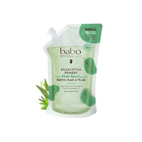 Babo Botanicals Eucalyptus Remedy Plant-Based 3-in-1 Shampoo, Bubble Bath & Wash - with Vapors of Eucalyptus, Rosemary & Peppermint - For Babies, Kids or Sensitive Skin - EWG Verified - 15 fl. oz. in Kuwait