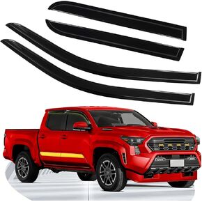 واقيات المطر لحاجب نافذة تاكوما 2016-2023، عاكسات النوافذ الجانبية بشريط، ظلال حاجب فتحة تهوية الدخان الداكن لملحقات تاكوما (تناسب 16-23) in Kuwait