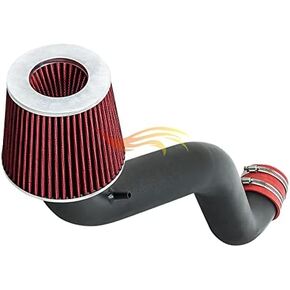 Rtunes Racing Short Ram Air Intake Kit + Filter Combo BLACK PIPE AND RED Compatible For 07-10 Jeep Commander / 05-10 Jeep Grand Cherokee 3.7L V6 in Saudi Arabia