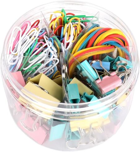 250 Pcs Binder Clips, Paper Clips, Colorful Office Clip Set, Teacher Desk Must Haves for Office and School Supplies, Document Organizing in Saudi Arabia