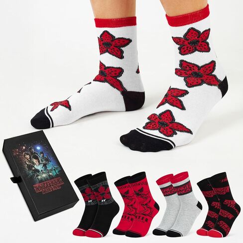 مجموعة جوارب للسيدات من Stranger Things مكونة من 5 جوارب ناعمة للكاحل للنساء المراهقات مقاس 4-9 جوارب عمل كاجوال هدايا لها in Kuwait