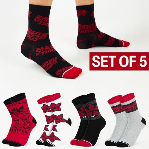 مجموعة جوارب للسيدات من Stranger Things مكونة من 5 جوارب ناعمة للكاحل للنساء المراهقات مقاس 4-9 جوارب عمل كاجوال هدايا لها in Kuwait