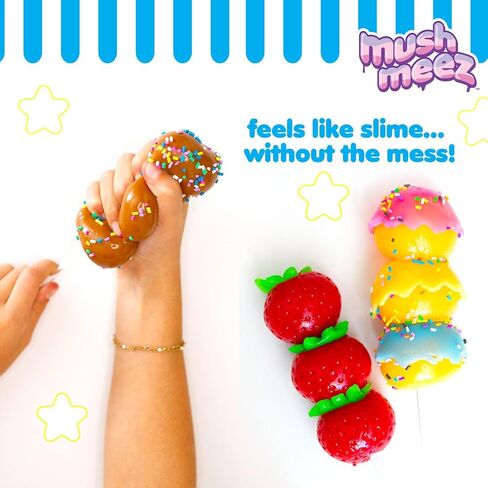 Taba Squishy Sweet Friends - 3 Taba Squishies on a Stick - Squish, Squeeze, Great for Stress Relief - Sensory / Fidget Play Food Squishy Toys for Kids and Adults in Saudi Arabia