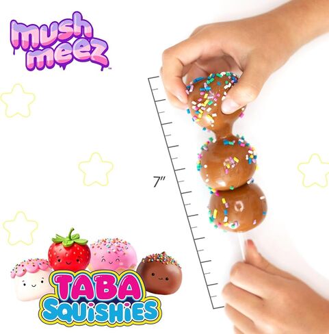 Taba Squishy Sweet Friends - 3 Taba Squishies on a Stick - Squish, Squeeze, Great for Stress Relief - Sensory / Fidget Play Food Squishy Toys for Kids and Adults in Saudi Arabia