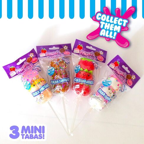 Taba Squishy Sweet Friends - 3 Taba Squishies on a Stick - Squish, Squeeze, Great for Stress Relief - Sensory / Fidget Play Food Squishy Toys for Kids and Adults in Saudi Arabia