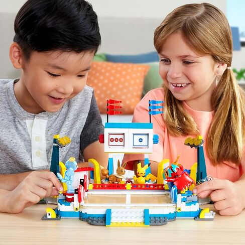 Mega Pokémon Building Toys Set Training Stadium with 1101 Pieces, 5 Poseable Characters and Battle Play, for Kids in Saudi Arabia