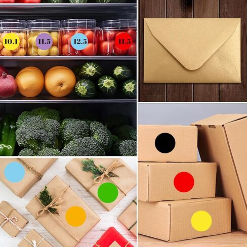 2 Inch Colored Dot Stickers, 400 Pcs Round Color Coding Labels, Removable Writable Circle Sticky Stickers for Organizing, Sorting, Pricing, Garage, Sell, Classroom Office​ Home (10 Assorted Colors) in Saudi Arabia