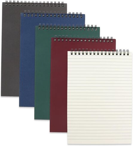 4 Pcs Top Bound Spiral Notebook,8.3 inch x 5.8 inch,60 Sheet,7mm College Ruled Paper,A5 Spiral Note Pads Memo Lined Notebook Journal for School and Office Supplies (Black) in Saudi Arabia
