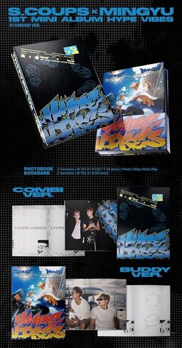 CxM HYPE VIBES 1st Album [BUDDY Ver.] CD + Photobook + Photocard + Poster + Sticker (SEVENTEEN S.COUPS x MINGYU) in Saudi Arabia