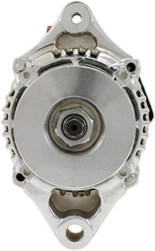 New Chrome Mini Alternator 1 Wire Self Exciting Compatible with Chevy Big Block Small Block BBC SBC Race Cars Hot Rods Street Rods 45 Amp 6.5 Pounds! in Saudi Arabia