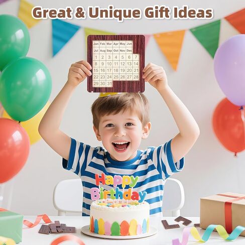 Wooden Calendar Puzzle Daily Calendar Puzzle 365 Day Interactive Date Tracker for All Ages Logic Challenge Desk Decor for Home Office Classroom Brain Teaser Gift in Saudi Arabia