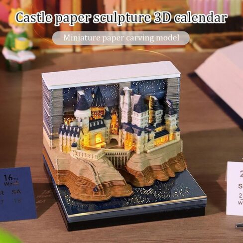 Time Piece Calendar,3D Calendar 2026,Pink Tree House Paper Carving,Laser Engraving,Can Be Used As A Bookmark,Suitable for Note Taking,Decorative Ornaments in Saudi Arabia