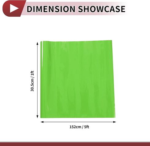 Bright Green Protective Car Wrap Film 1ft x 5ft Exterior Interior Vinyl Wrap Cover 5.5mil PVC 1 Pc Universal in Saudi Arabia