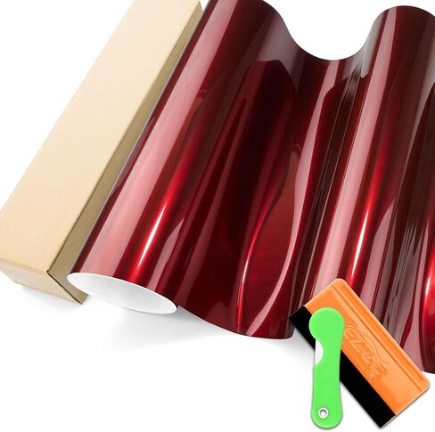 Liquid Metallic Dragon Blood Red Gloss Vinyl Wrap Auto Car Sticker Decal Film Sheet Bubble Free Air Release Technology with Tool Set 1.6FTx5FT in Saudi Arabia