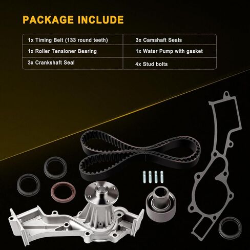 ASAPE Timing Belt Kit & Water Pump with Gasket Compatible with TS26249 ITM249 for 1997-2000 for INFINITI QX4 1999-2004 for Nissan Frontier 1996-2000 for Nissan Pathfinder 2000-2004 for Nissan Xterra in Saudi Arabia