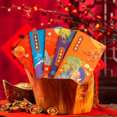48PCS Chinese-style Red Envelopes, Universal Gift Envelopes, Suitable for Various Occasions Including Chinese New Year, Wedding, Birthday in Saudi Arabia