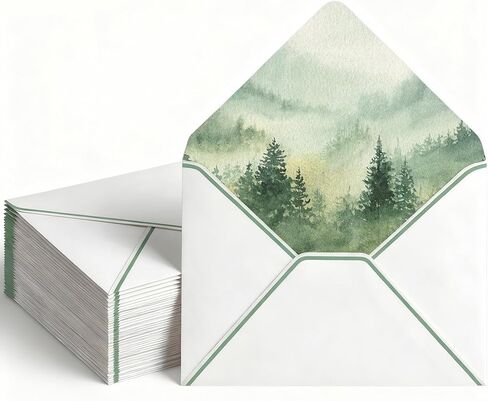 50Pcs 5x7 Inch Invitation Envelopes Set,150GSM Dusty Blue V-Flap Greeting Card Envelopes, Gift Card Sleeves for Mailing Wedding Baby Shower Birthday in Saudi Arabia