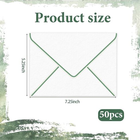 50Pcs 5x7 Inch Invitation Envelopes Set,150GSM Dusty Blue V-Flap Greeting Card Envelopes, Gift Card Sleeves for Mailing Wedding Baby Shower Birthday in Saudi Arabia