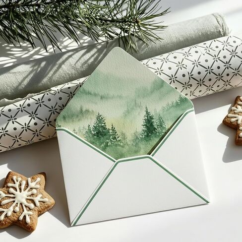 50Pcs 5x7 Inch Invitation Envelopes Set,150GSM Dusty Blue V-Flap Greeting Card Envelopes, Gift Card Sleeves for Mailing Wedding Baby Shower Birthday in Saudi Arabia