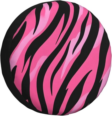 Pink Print Spare Tire Cover Dust-Proof Wheel Tire Cover Fit Jeep, Rv, SUV and Many Vehicle 17 Inch in Saudi Arabia