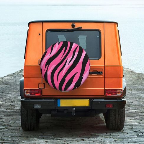 Pink Print Spare Tire Cover Dust-Proof Wheel Tire Cover Fit Jeep, Rv, SUV and Many Vehicle 17 Inch in Saudi Arabia