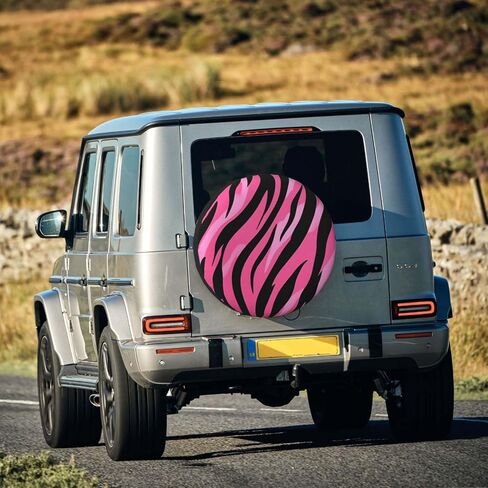 Pink Print Spare Tire Cover Dust-Proof Wheel Tire Cover Fit Jeep, Rv, SUV and Many Vehicle 17 Inch in Saudi Arabia