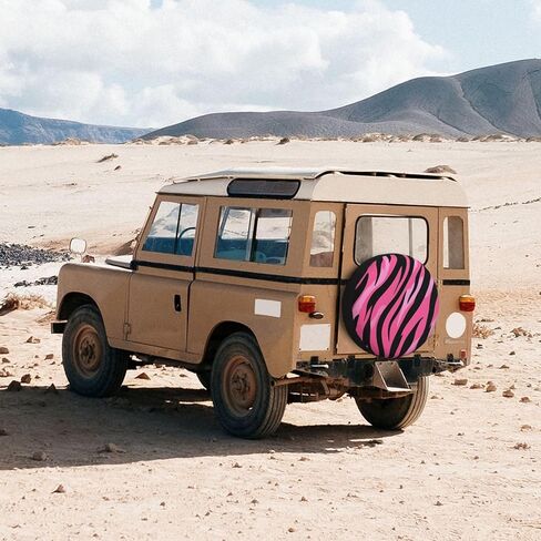 Pink Print Spare Tire Cover Dust-Proof Wheel Tire Cover Fit Jeep, Rv, SUV and Many Vehicle 17 Inch in Saudi Arabia